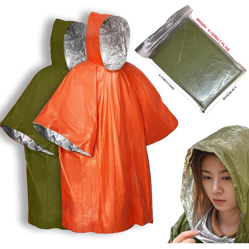 Camping Raincoat Waterproof Su - مراجعة Survival Blanket Reflective وسعره
