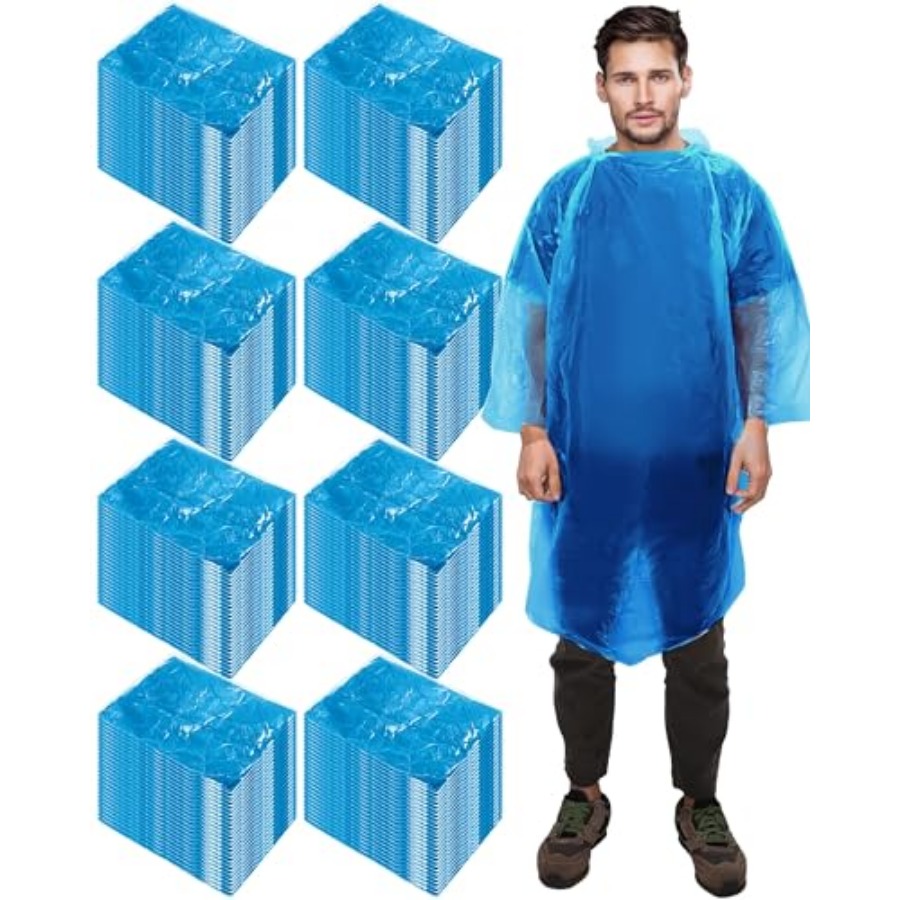 120 Pack Disposable Rain Ponch - مراجعة Emergency Poncho Rain وسعره