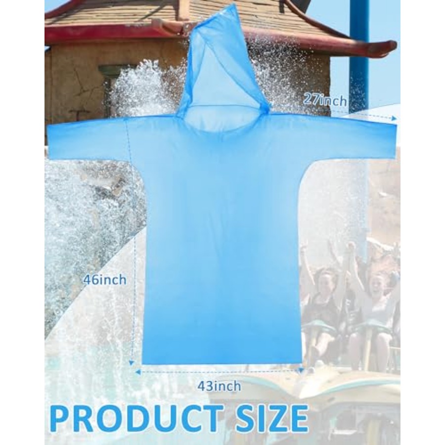 120 Pack Disposable Rain Ponch - مراجعة Emergency Poncho Rain وسعره