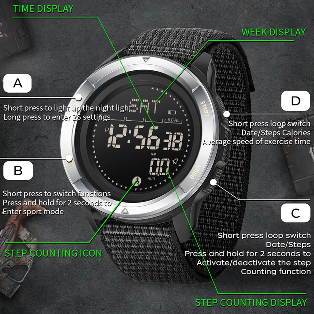SANDA Brand Electronic Watches - مراجعة Compass Lensatic وسعره