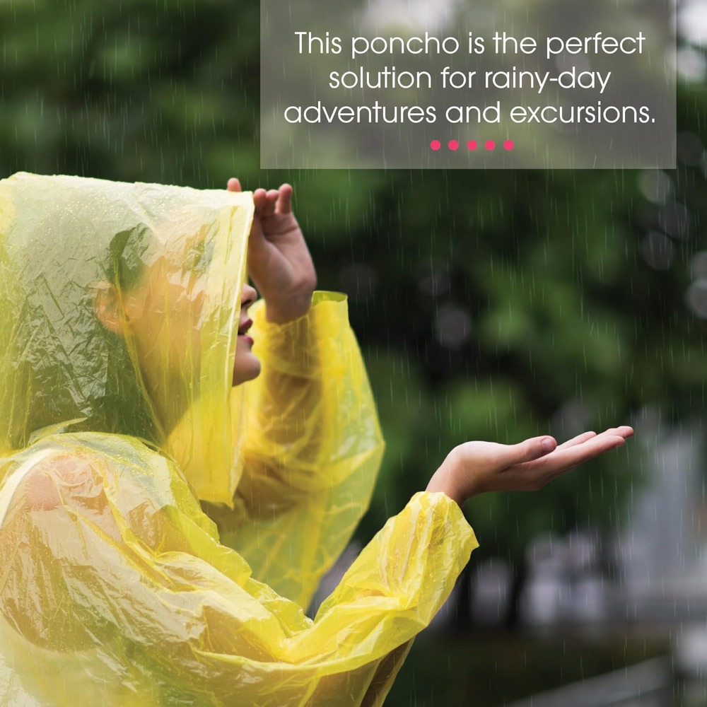 Disposable Yellow Rain Ponchos - مراجعة Emergency Poncho Rain وسعره