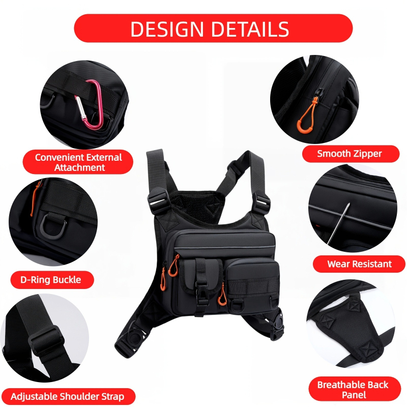 Men's Tactical Chest Bag, Runn - مراجعة Fishing Kit Compact وسعره