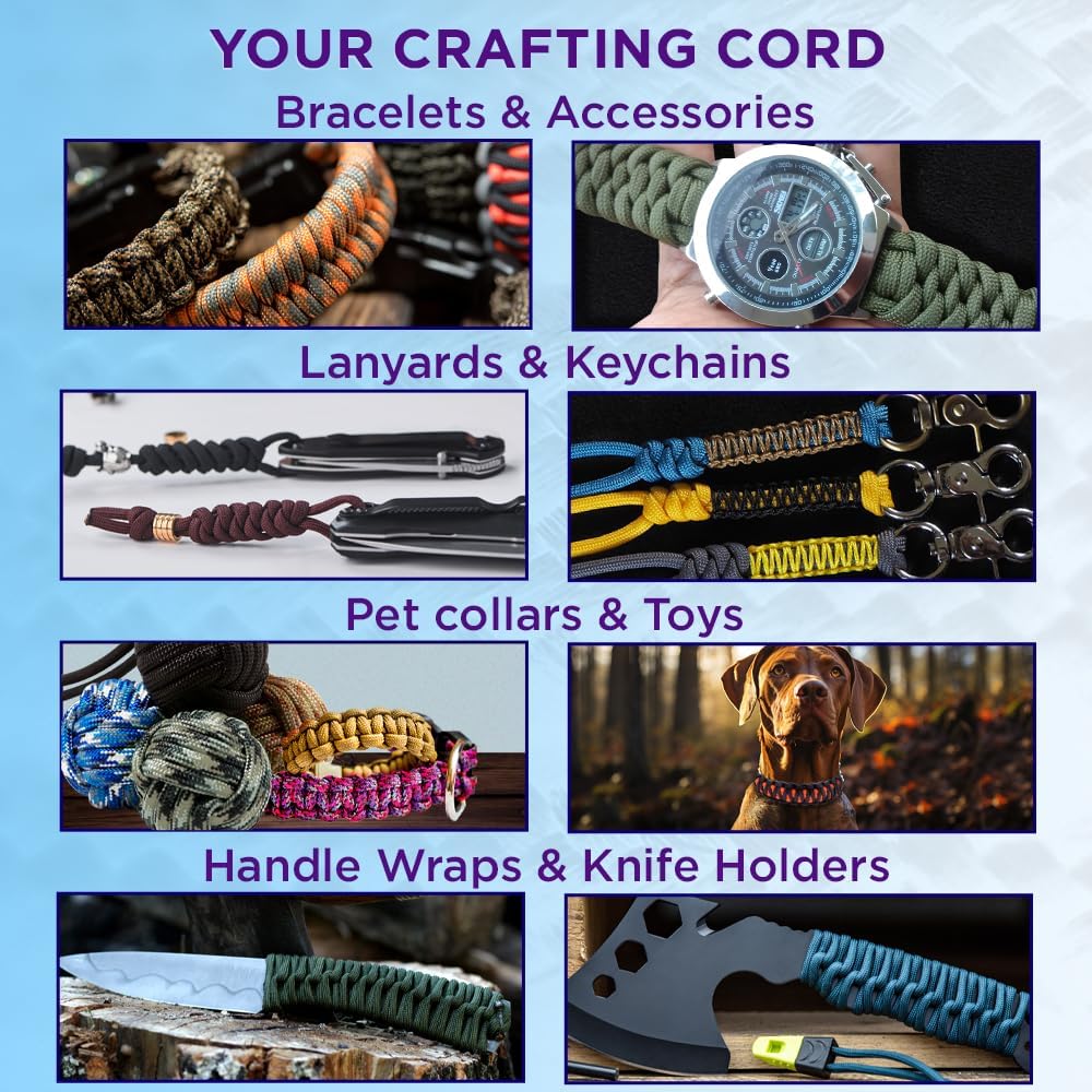 Reflective Paracord Rope 1000f - مراجعة Para Cord 1000Ft وسعره