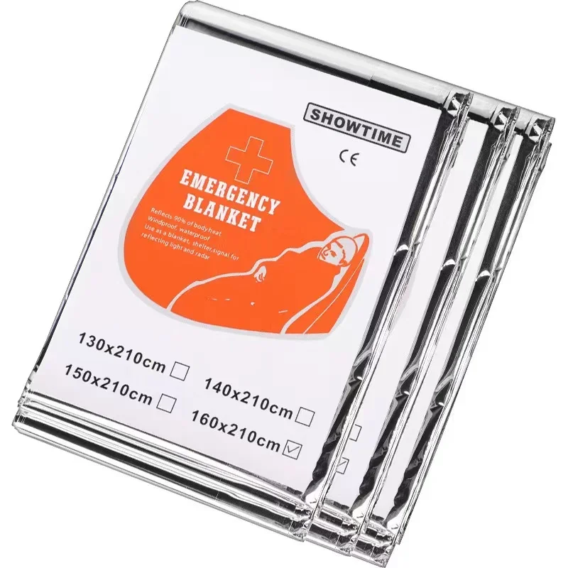 160*210cm 3 PCS Emergency Myra - مراجعة Survival Blanket Reflective وسعره