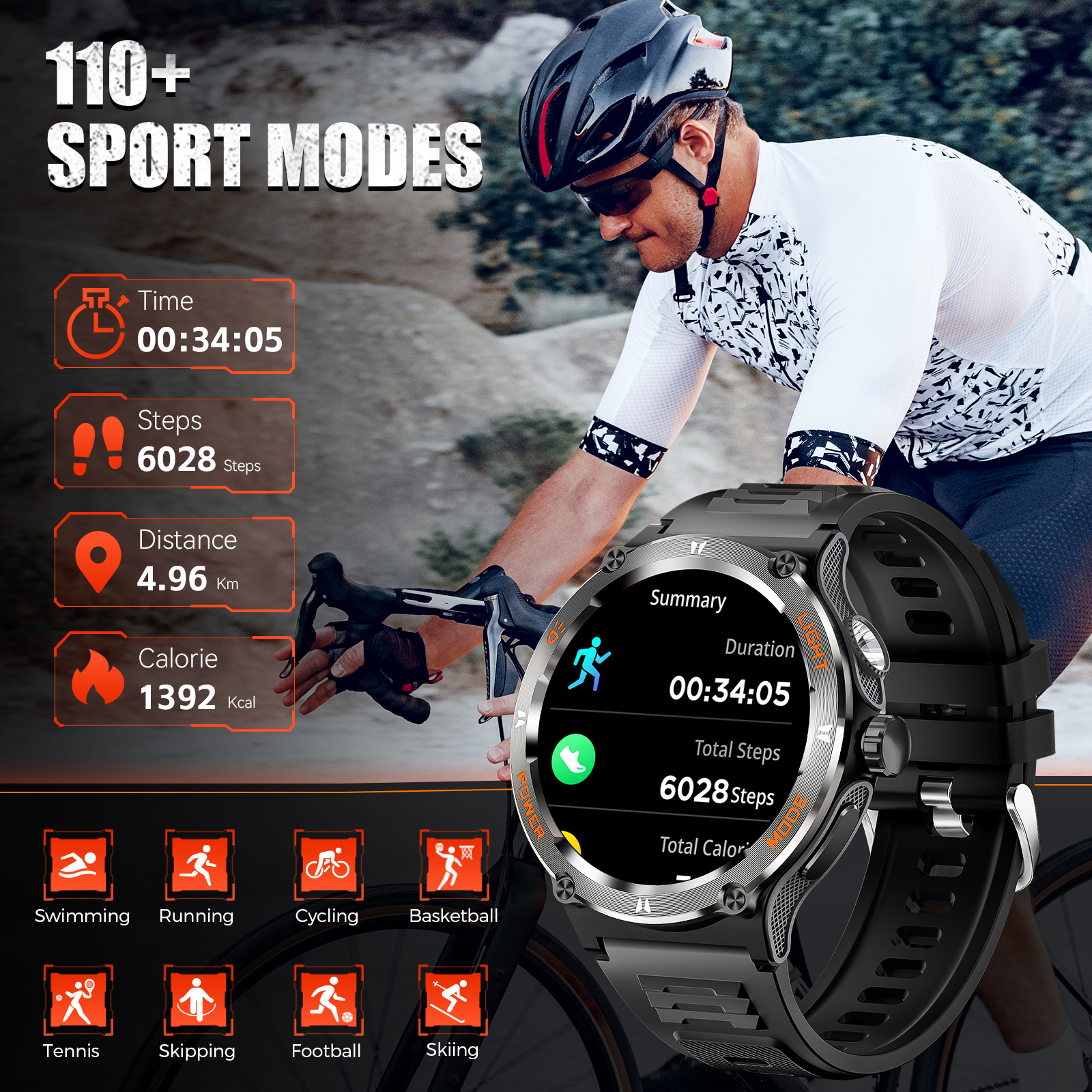 EIGIIS Smart Watch 3ATM Waterp - مراجعة Compass Lensatic وسعره