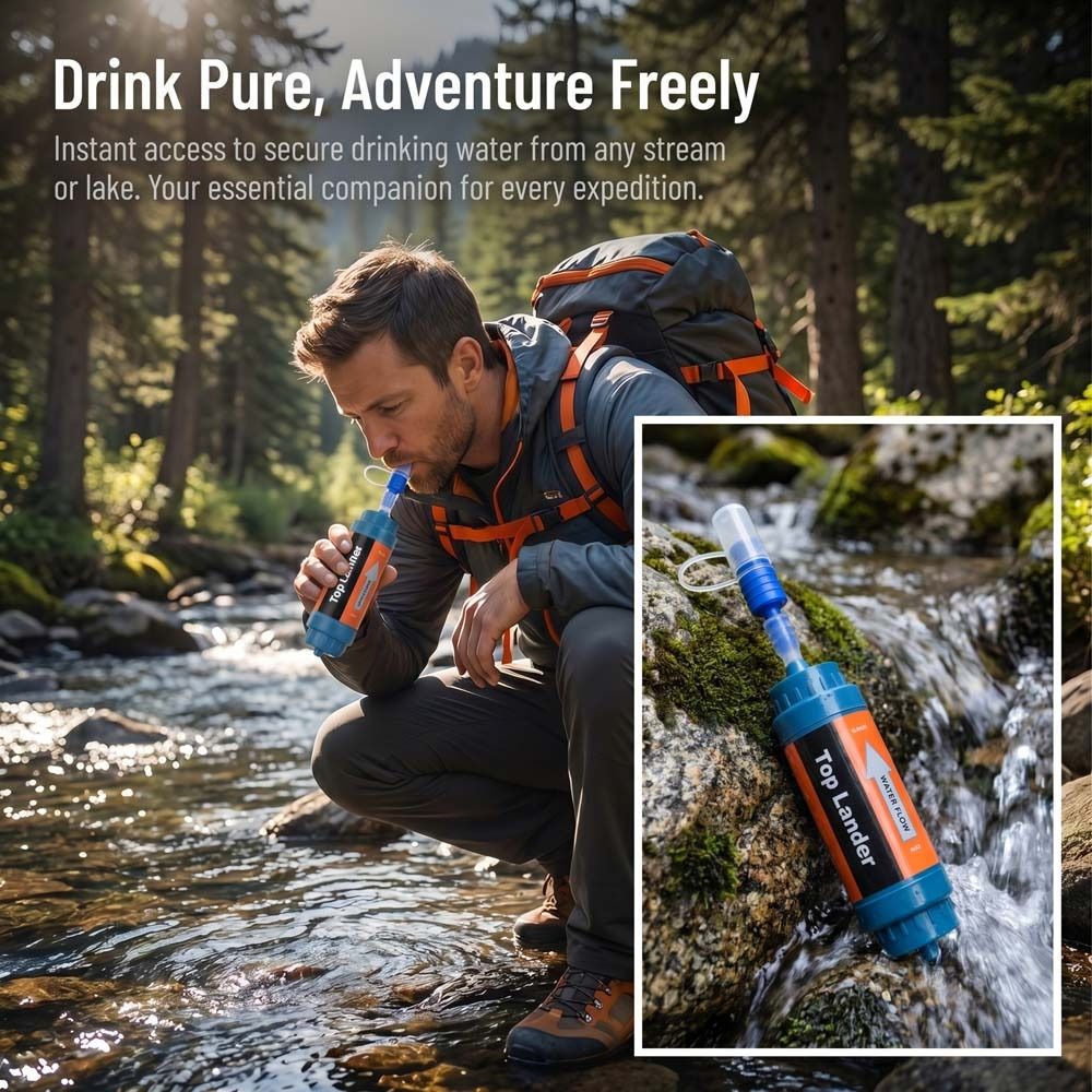 Mini Mini Water Filter Straw S - مراجعة Water Purification Straw وسعره