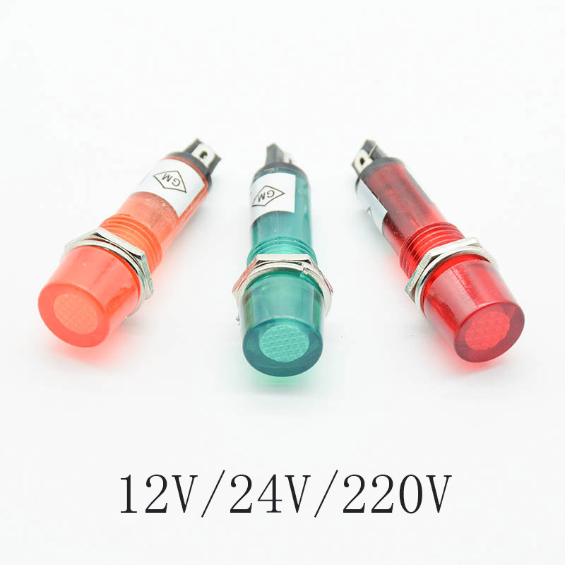 5Pcs 220V 12V 24V DC Mounting  - مراجعة Signal Panel Orange وسعره