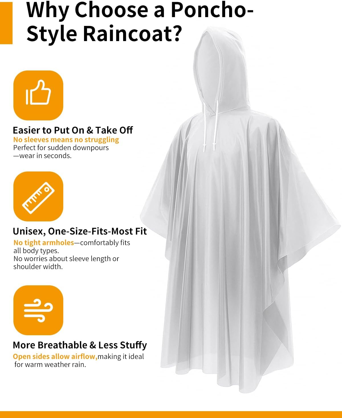 Extra Long Rain Ponchos for Ad - مراجعة Emergency Poncho Rain وسعره