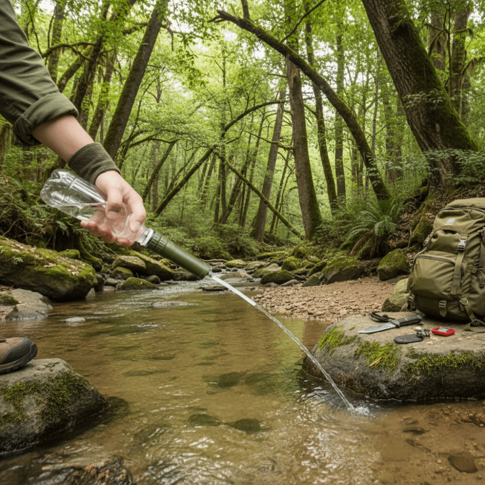 ABS Outdoor Mini Water Filter  - مراجعة Water Purification Straw وسعره