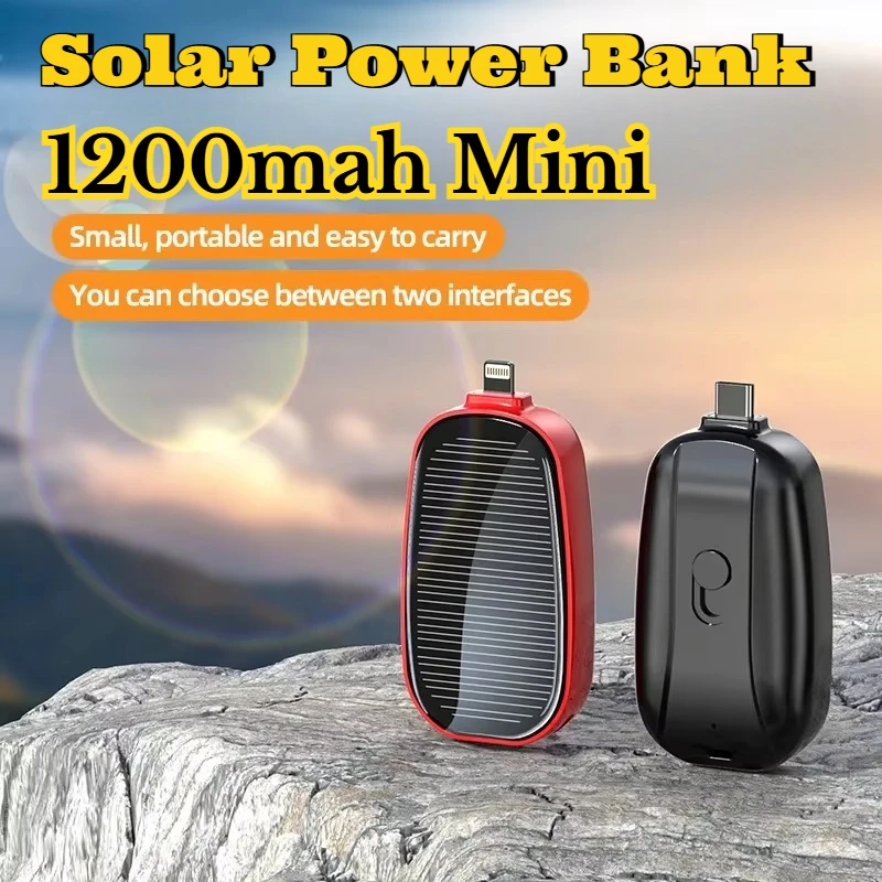 1200mAh Solar Mini Power Bank  - مراجعة Solar Emergency Charger وسعره