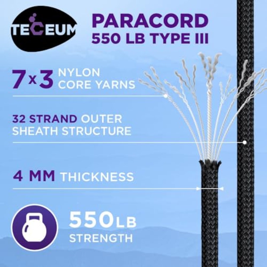 Reflective Paracord Rope 1000  - مراجعة Para Cord 1000Ft وسعره