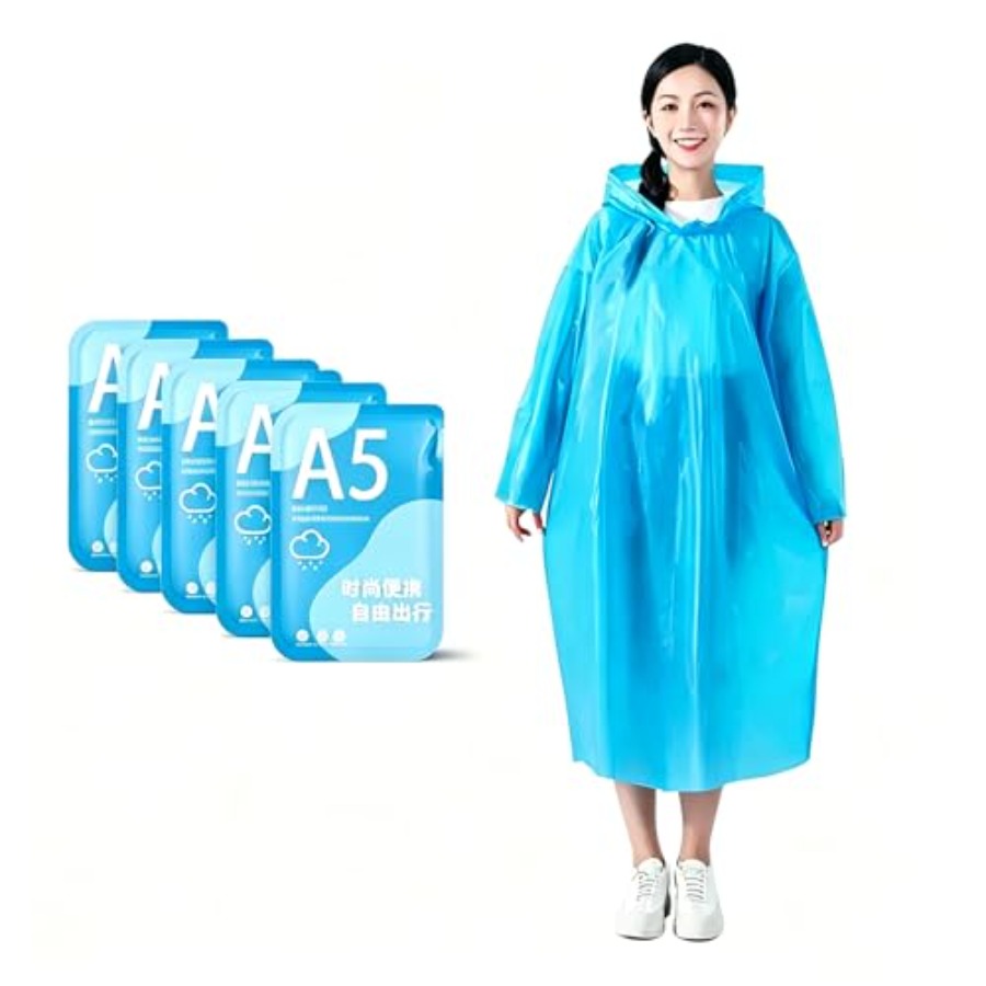 Disposable Rain Ponchos Emerge - مراجعة Emergency Poncho Rain وسعره