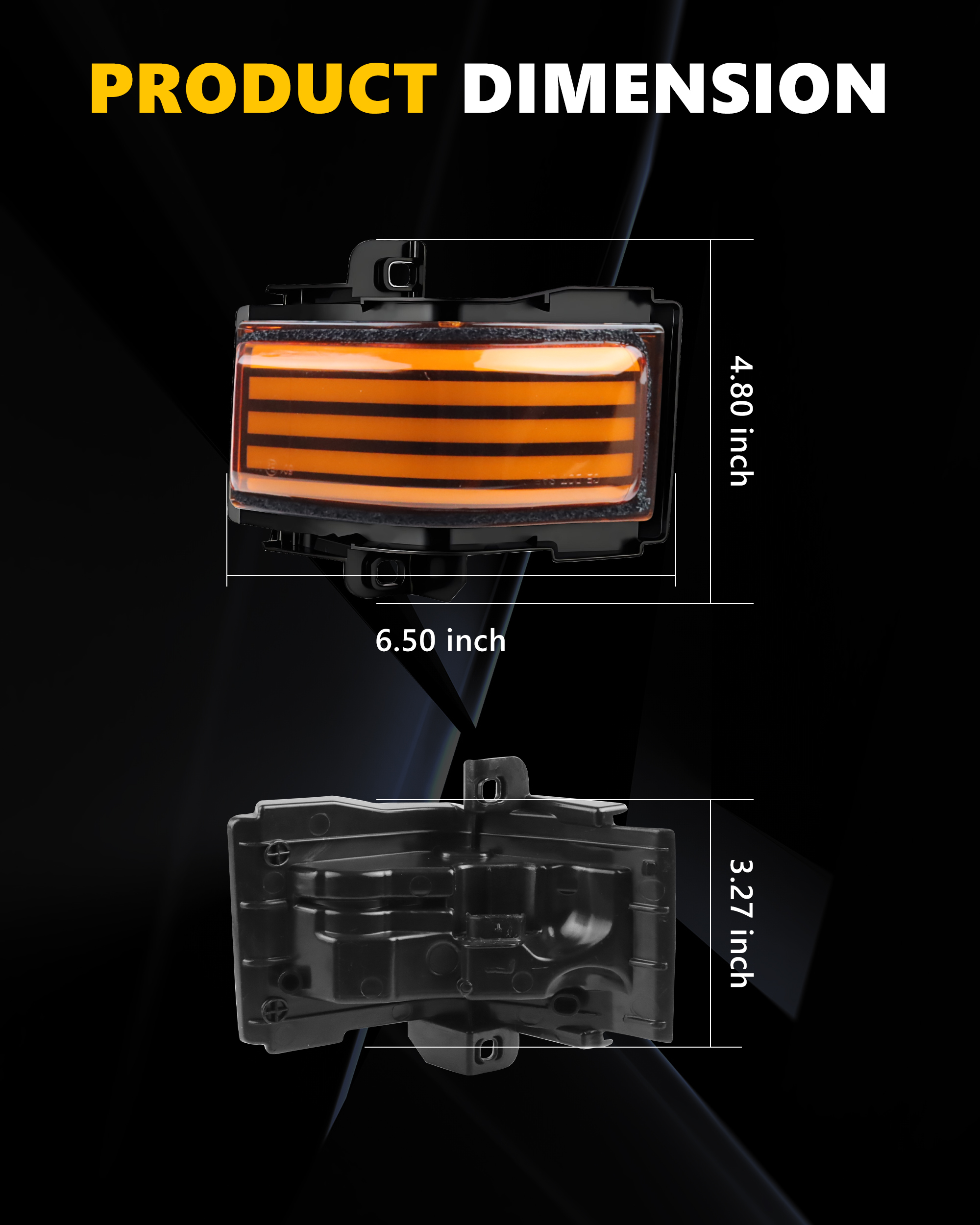 2Pcs Turn Signal Light Side Mi - مراجعة Signal Panel Orange وسعره