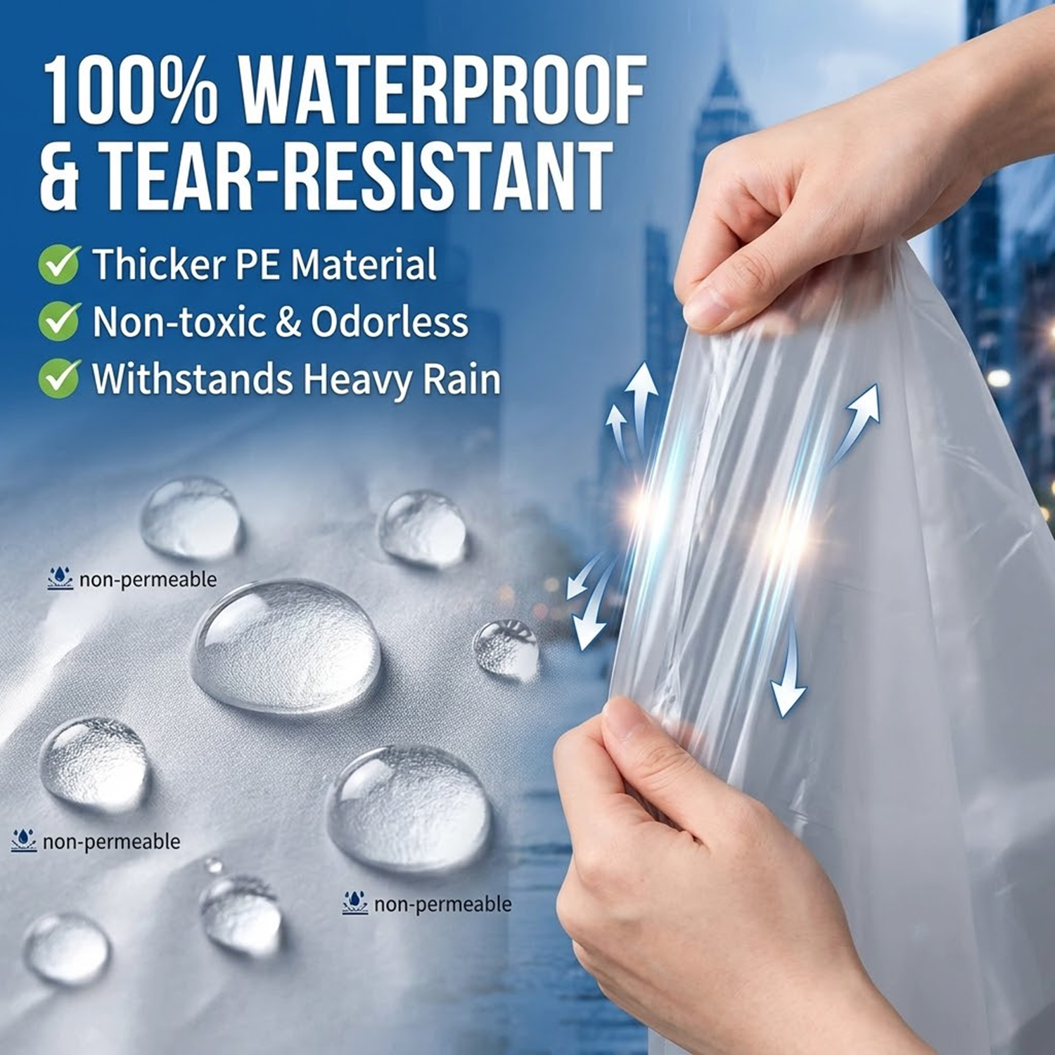 Unisex Portable Card Disposabl - مراجعة Emergency Poncho Rain وسعره