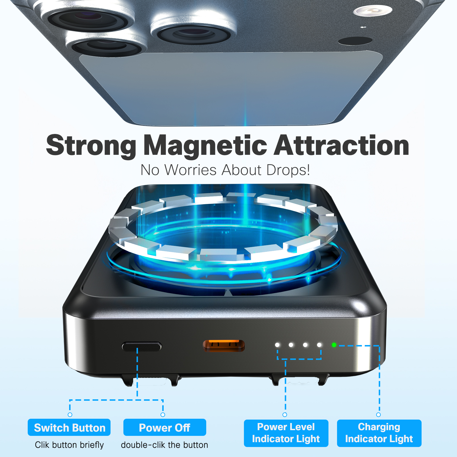 10000mAh Magnetic Wireless Pow - مراجعة Solar Emergency Charger وسعره