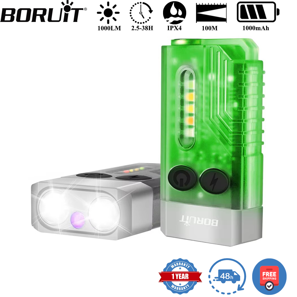 BORUiT V10 Keychain UV LED EDC - مراجعة Fishing Kit Compact وسعره