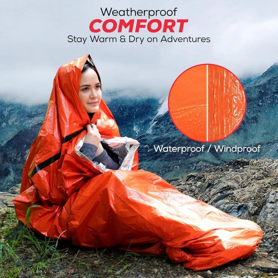 1PC Anti-rain Emergency Sleepi - مراجعة Emergency Mylar Tent وسعره