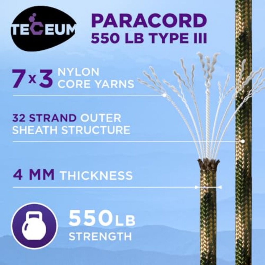 Reflective Paracord Rope 1000  - مراجعة Para Cord 1000Ft وسعره