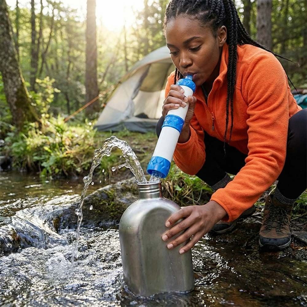Mini Mini Water Filter Straw S - مراجعة Water Purification Straw وسعره