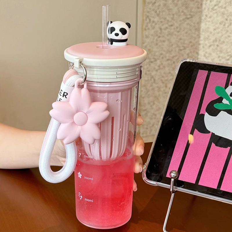 650ml Kawaii Water Bottle With - مراجعة Water Purification Straw وسعره