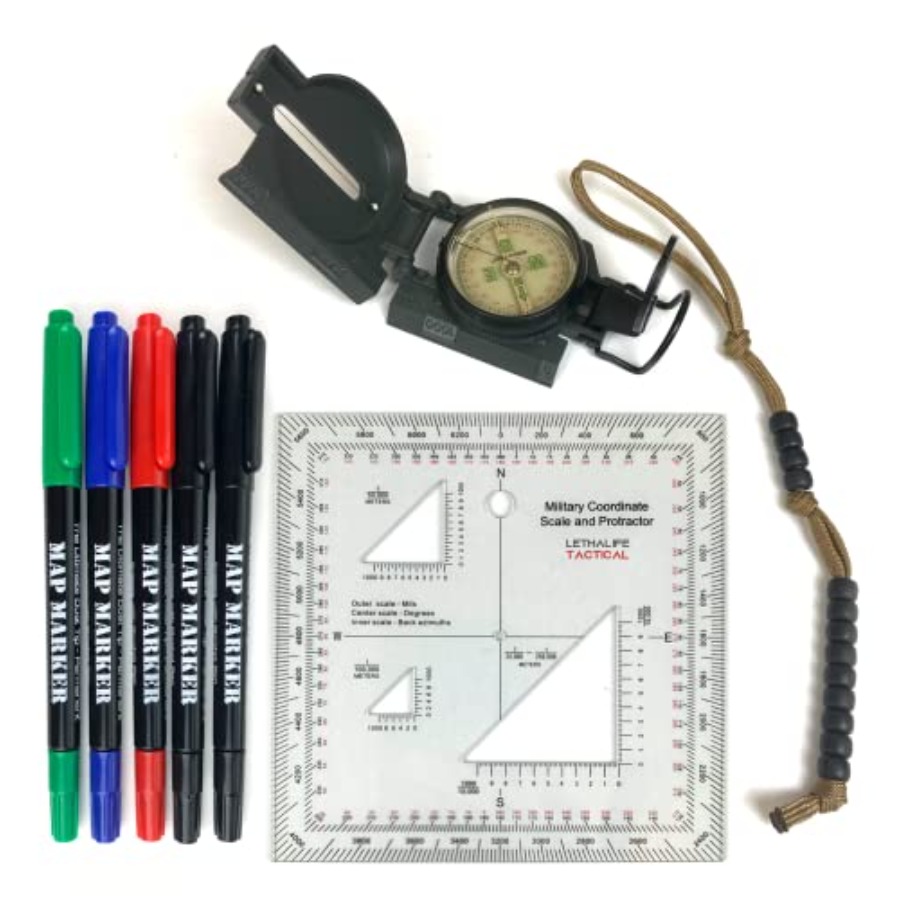 Land Nav Kit with Lensatic Com - مراجعة Compass Lensatic وسعره