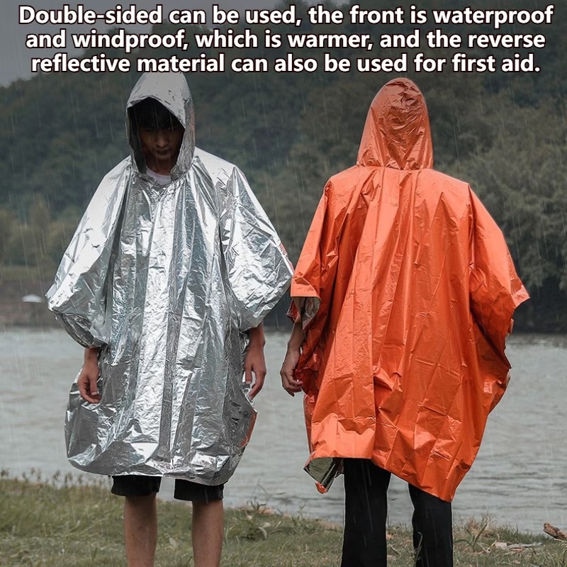 1-10PCS Emergency Rain Poncho  - مراجعة Emergency Poncho Rain وسعره