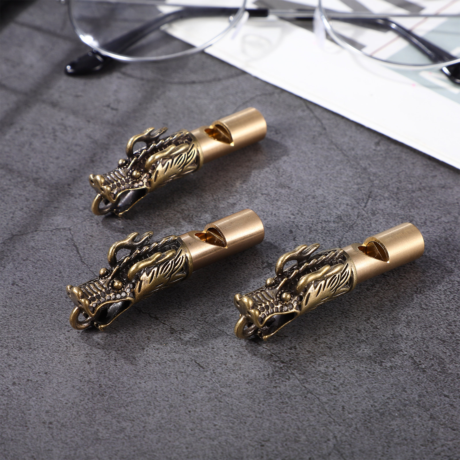 3Pcs Chinese Dragon Brass Whis - مراجعة Emergency Whistle Loud وسعره