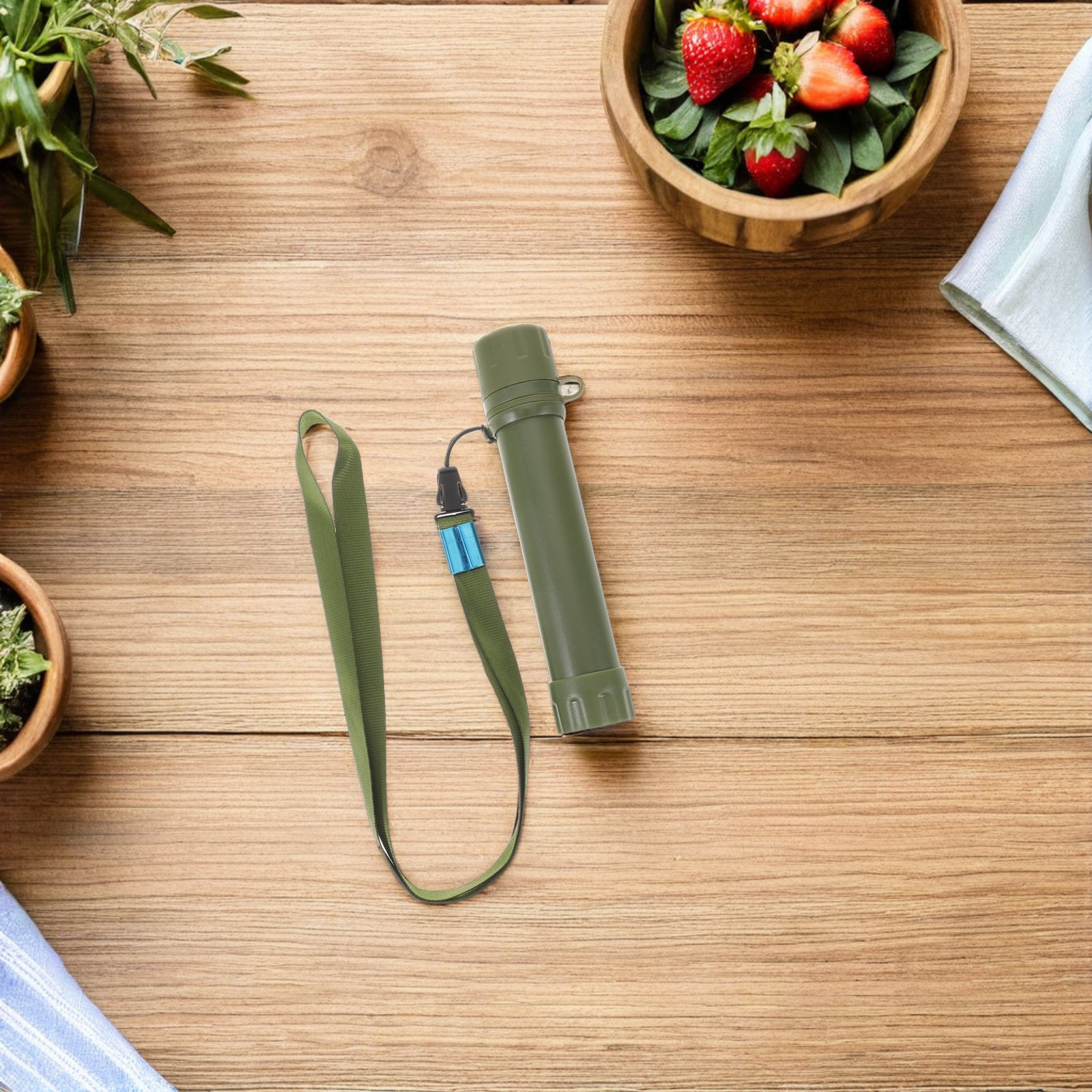 Compact Survival Water Filter  - مراجعة Water Purification Straw وسعره