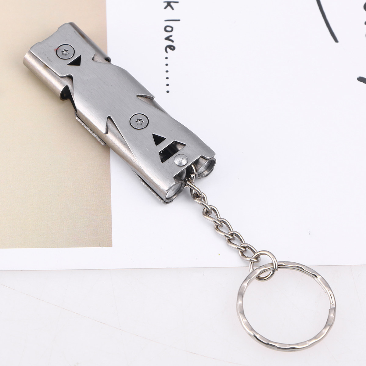 1Pcs Double Tube Survival Whis - مراجعة Emergency Whistle Loud وسعره