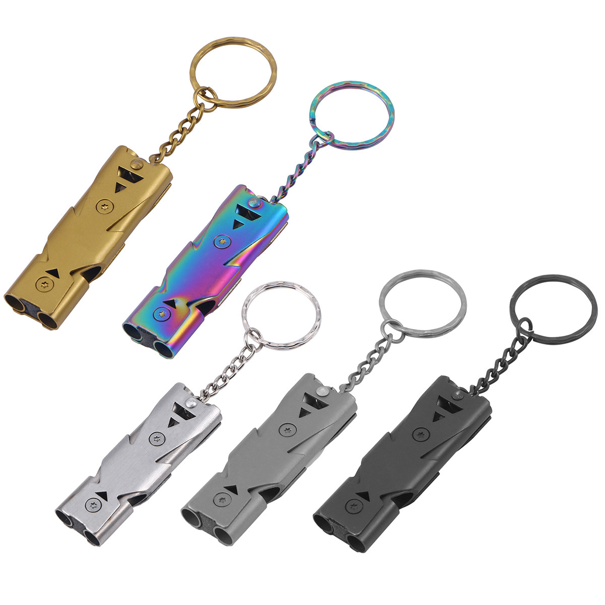 1Pcs Double Tube Survival Whis - مراجعة Emergency Whistle Loud وسعره