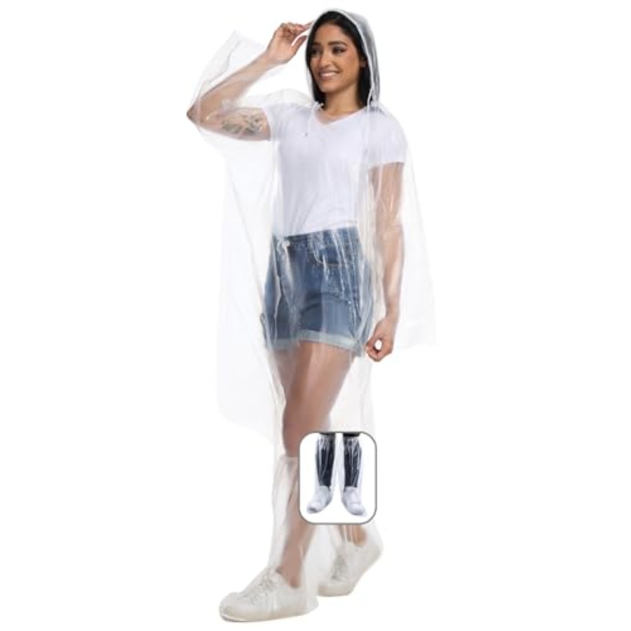 Disposable Rain Ponchos for Ad - مراجعة Emergency Poncho Rain وسعره