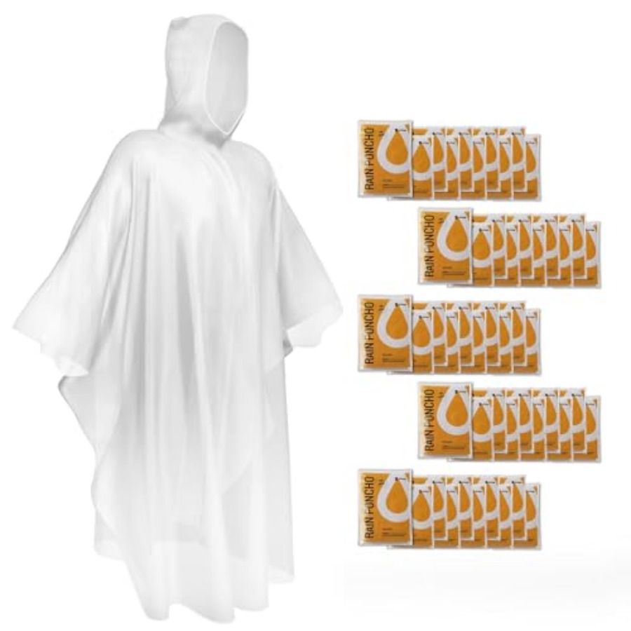 Disposable Rain Ponchos Emerge - مراجعة Emergency Poncho Rain وسعره